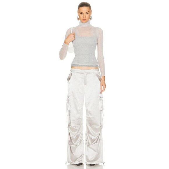 SER.O.YA Piper Sweater in Silver XSmall New Womens Turtleneck Knit Top - Picture 5 of 16